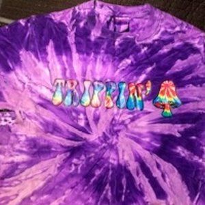 Purple Tie Dye "Trippin" T-Shirt